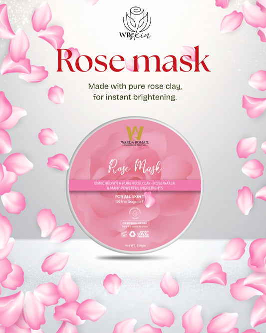 Rose Mask  Pure Rose Clay Face Mask for All Skin Types (150g)