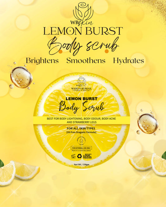 Lemon Burst Body Scrub Brightening & Exfoliating Organic Body Polish (150g)