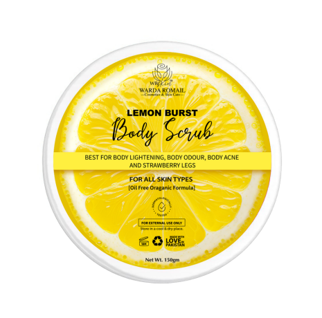 Lemon Burst Body Scrub Brightening & Exfoliating Organic Body Polish (150g)