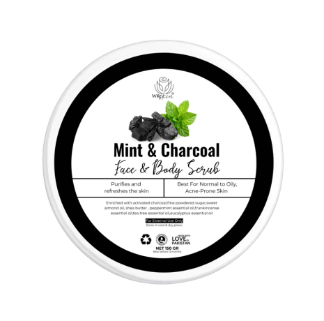 Mint & Charcoal Face & Body Scrub