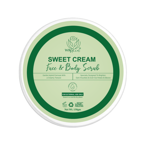Sweet Cream Face & Body Scrub Gentle Exfoliating Cream for Smooth, Radiant Skin